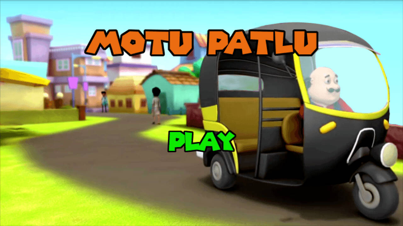 Motu Patlu, auto-rickshaw, black and yellow, HD Desktop Wallpaper