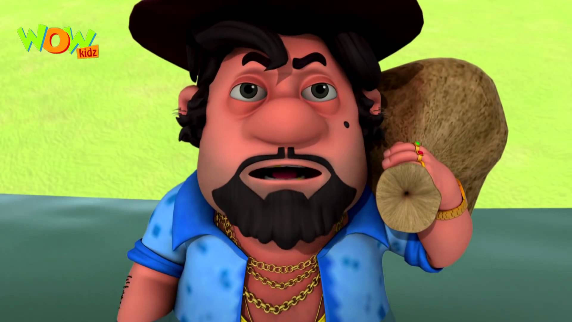 Motu Patlu, bearded man, cartoon pirate, Full HD Desktop Wallpaper