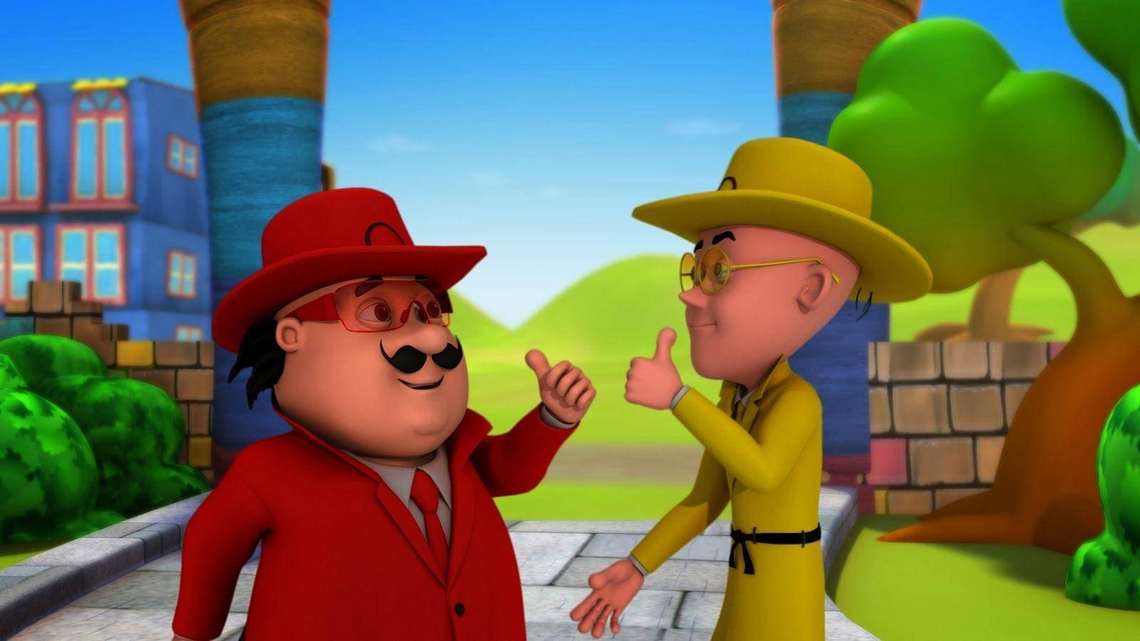 Motu Patlu, cowboy, bright red, HD Desktop Wallpaper