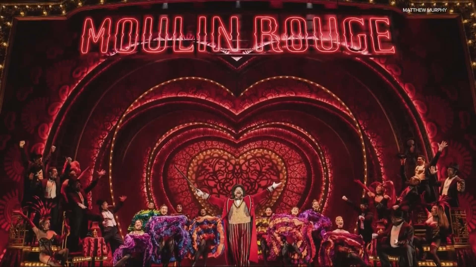 Moulin Rouge, glowing red neon, MOULIN ROUGE sign, Full HD Desktop Wallpaper