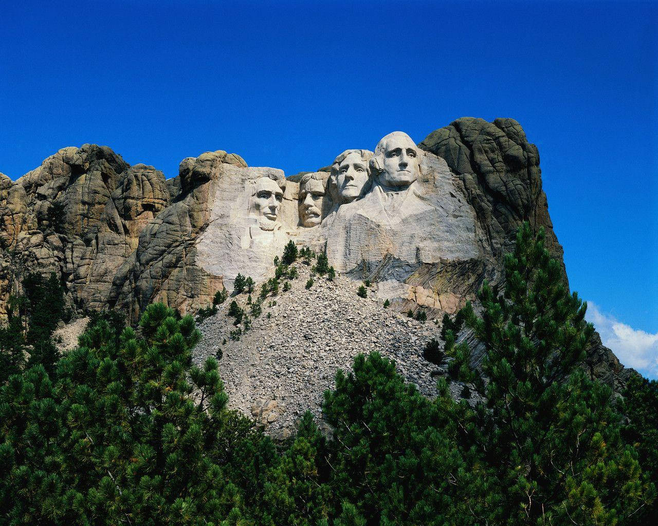Mount Rushmore, four presidential faces, rock, HD Desktop Wallpaper
