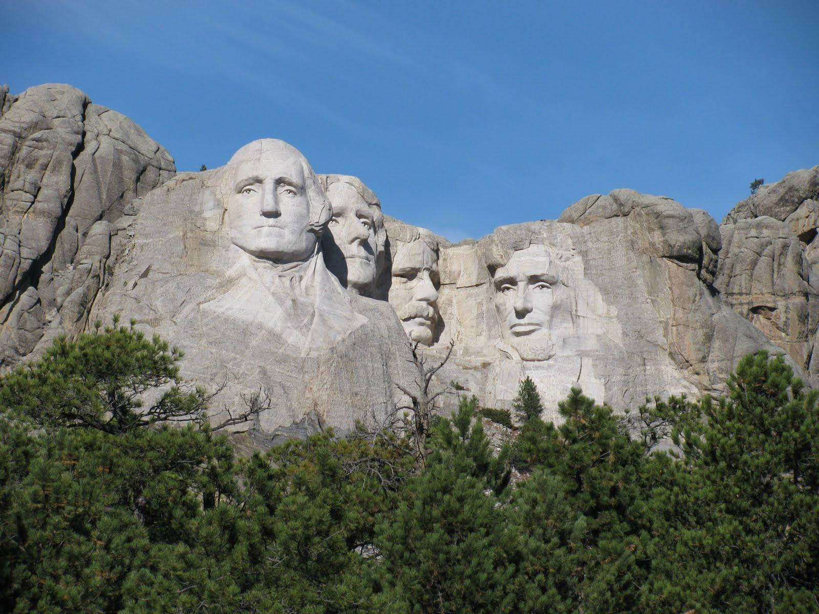 Mount Rushmore, four presidential faces, rock, HD Desktop Wallpaper