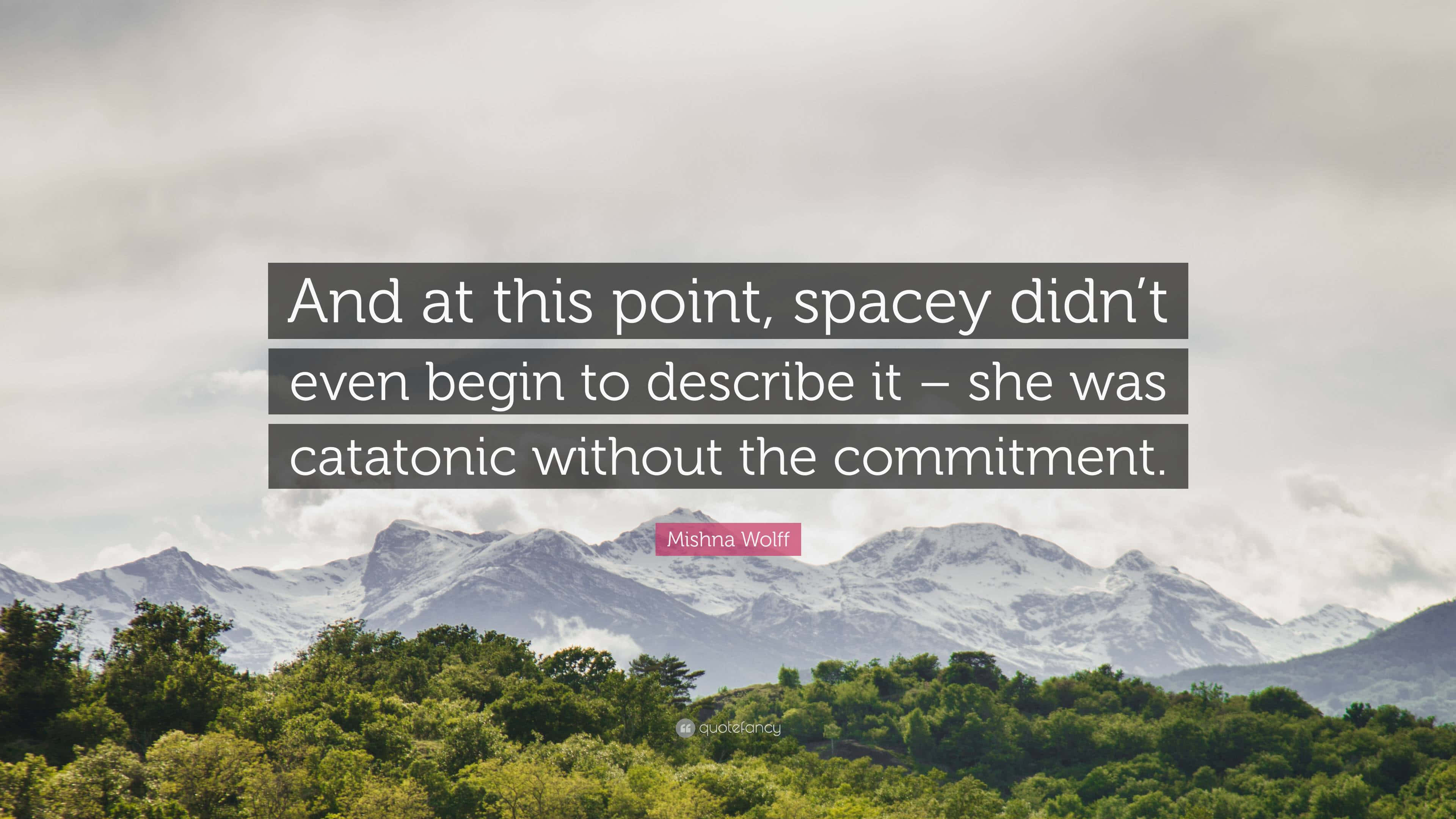 Catatonic Quote By Mishna Wolff, snow-capped mountains, lush green forest, 4K Desktop Wallpaper