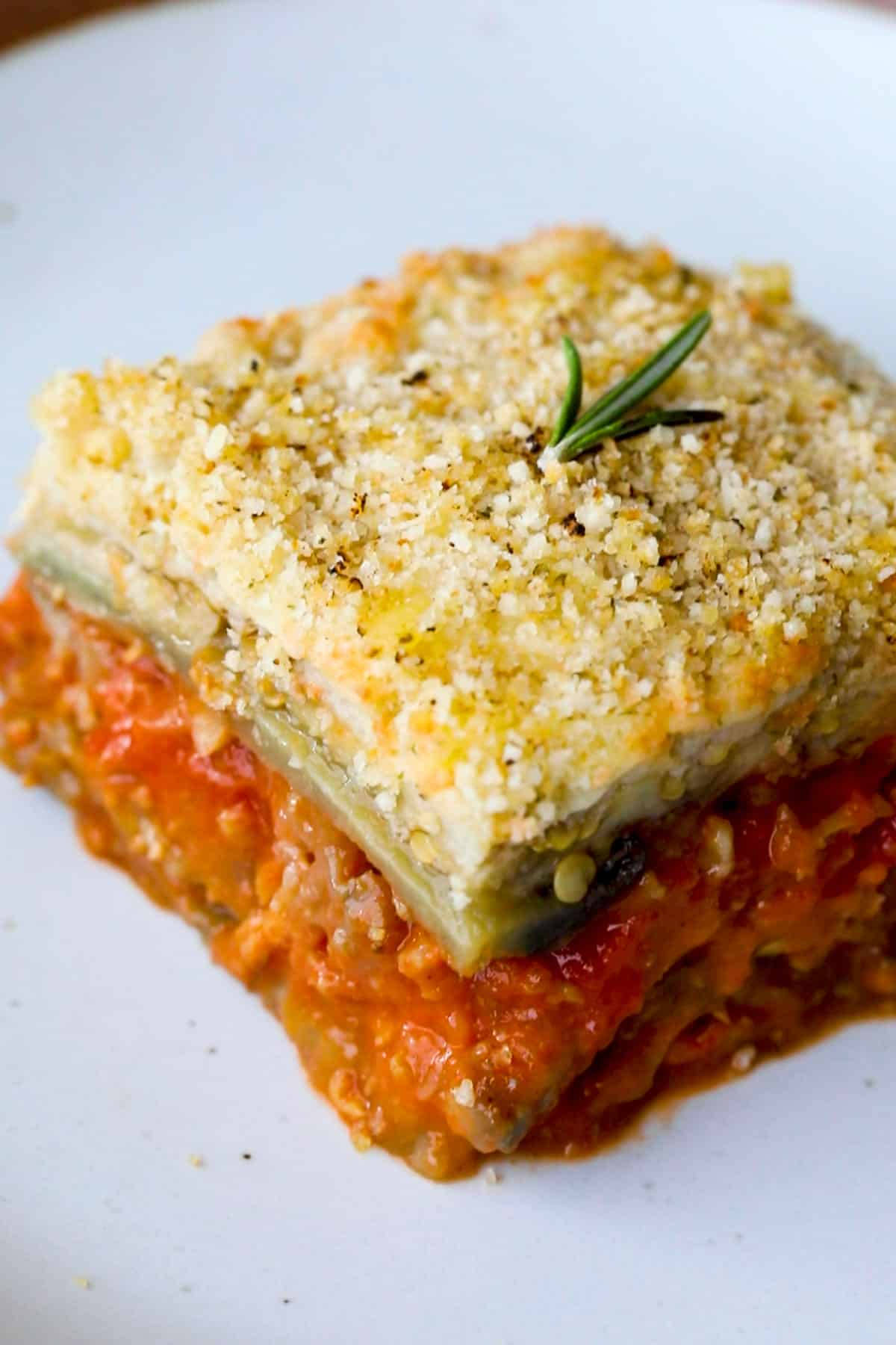 Moussaka, layered eggplant parmesan, golden breadcrumb topping, HD Phone Wallpaper