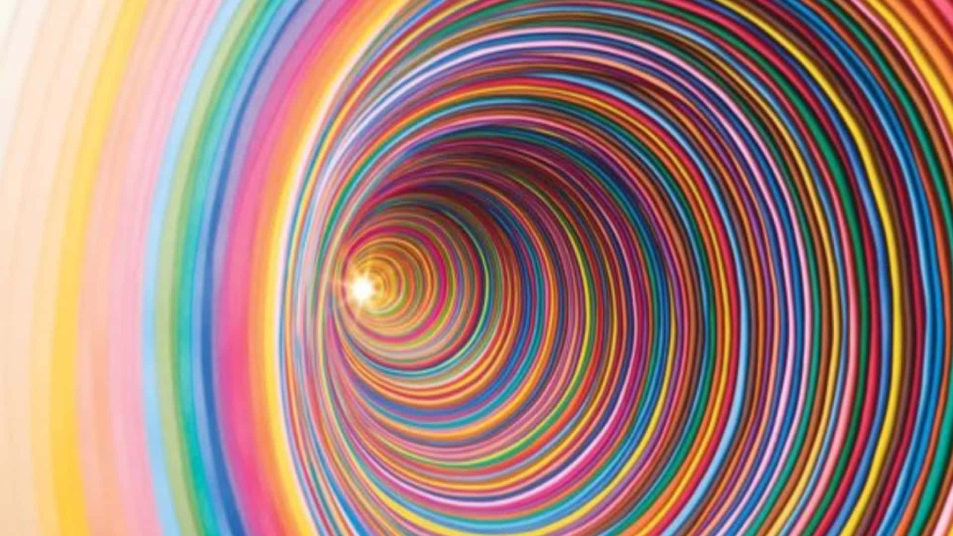 colorful tunnel, light shining through, vibrant rainbow stripes, Full HD Desktop Wallpaper