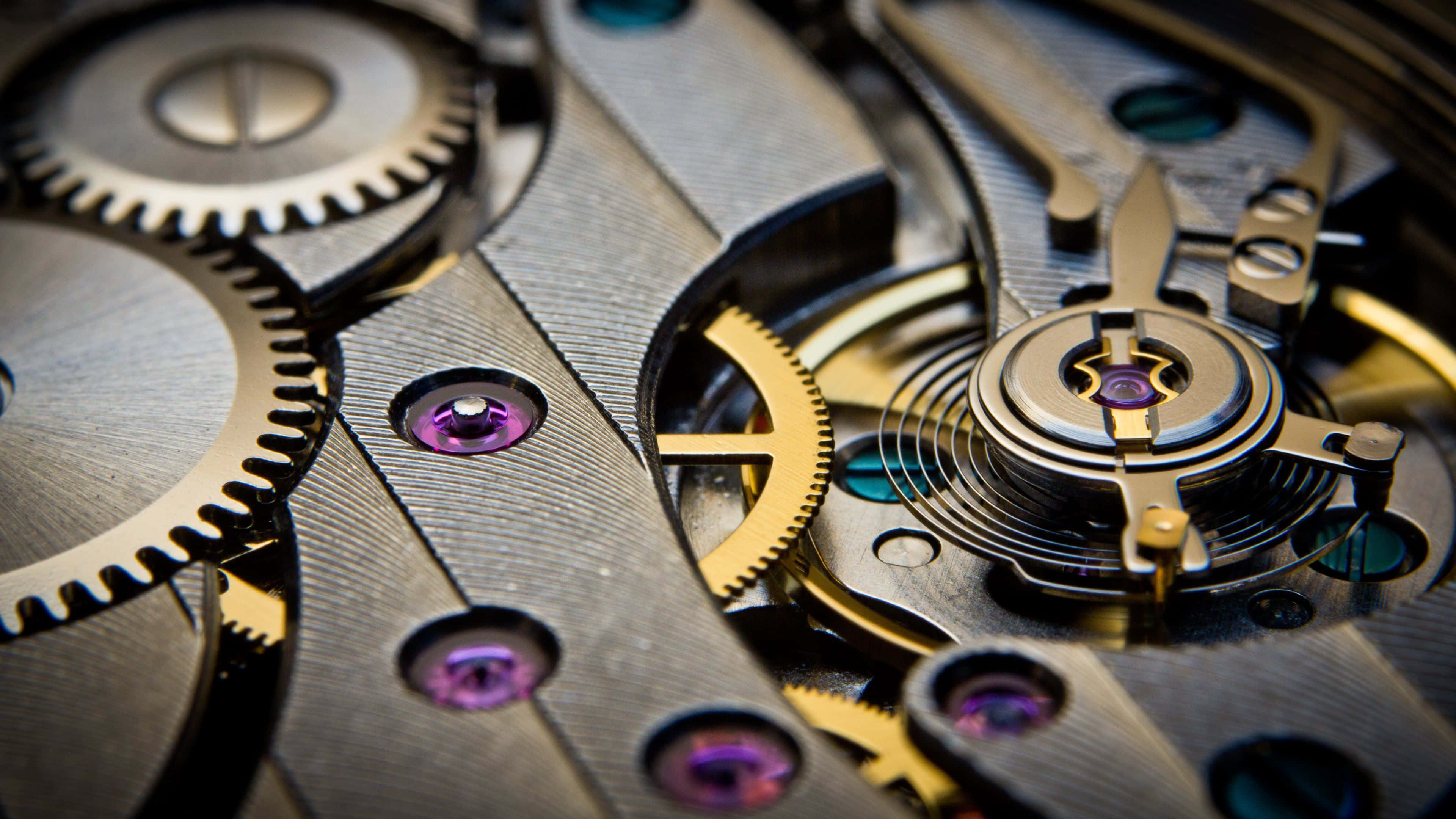 watch, gears, jewels, 4K Desktop Wallpaper
