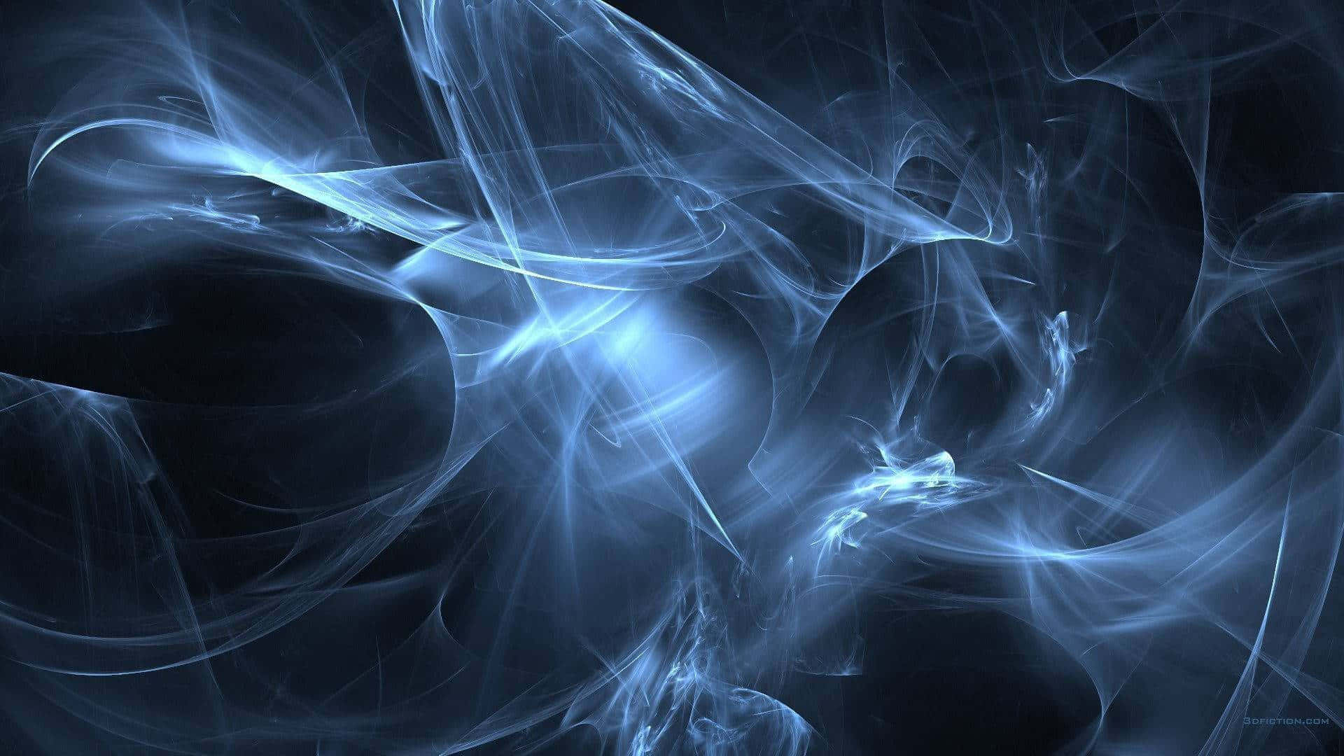 Ethereal blue energy, deep black void, cosmic abstract motion, Full HD Desktop Wallpaper