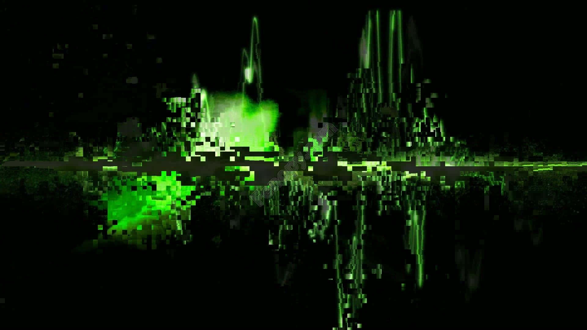 green light, black background, vibrant green, Full HD Desktop Wallpaper