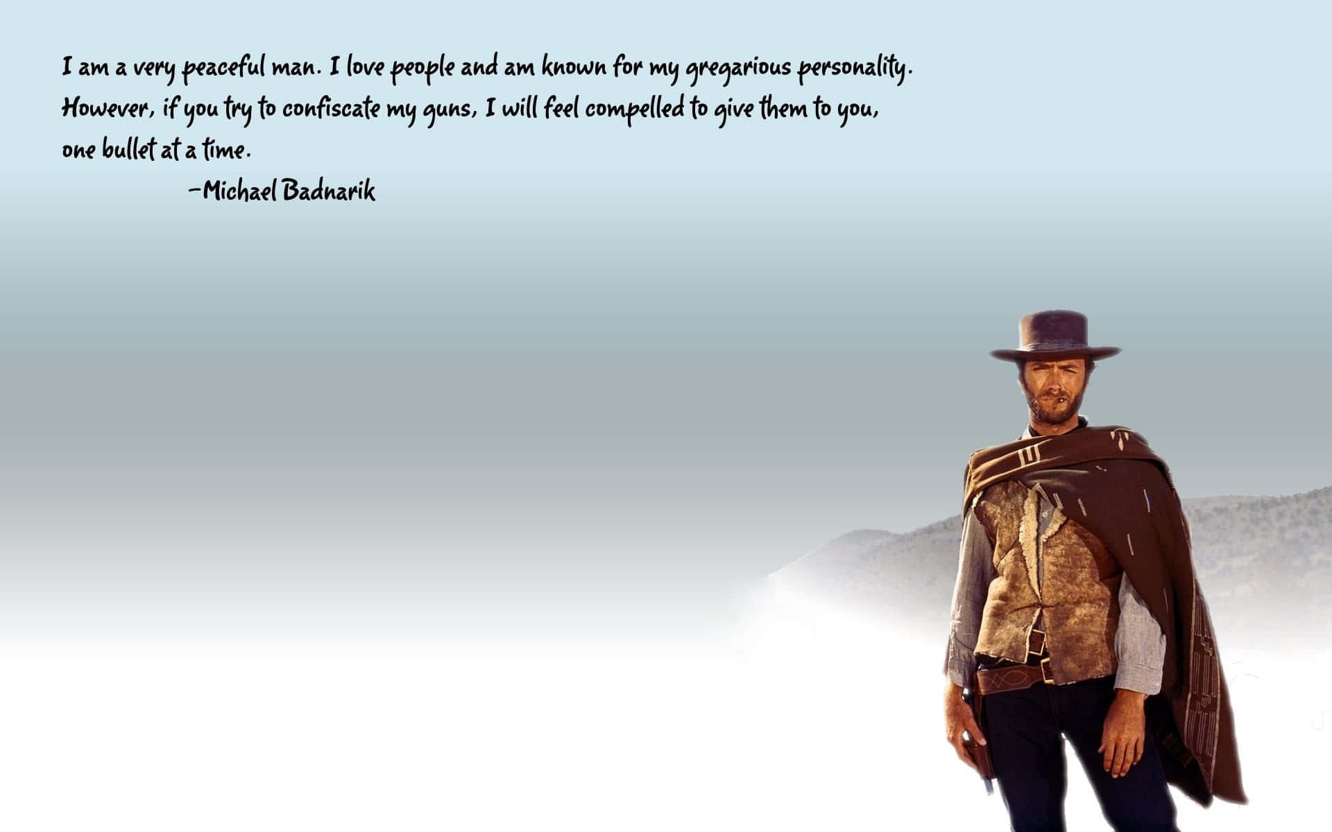 western gunslinger, brown cloak, hat, Full HD Desktop Wallpaper
