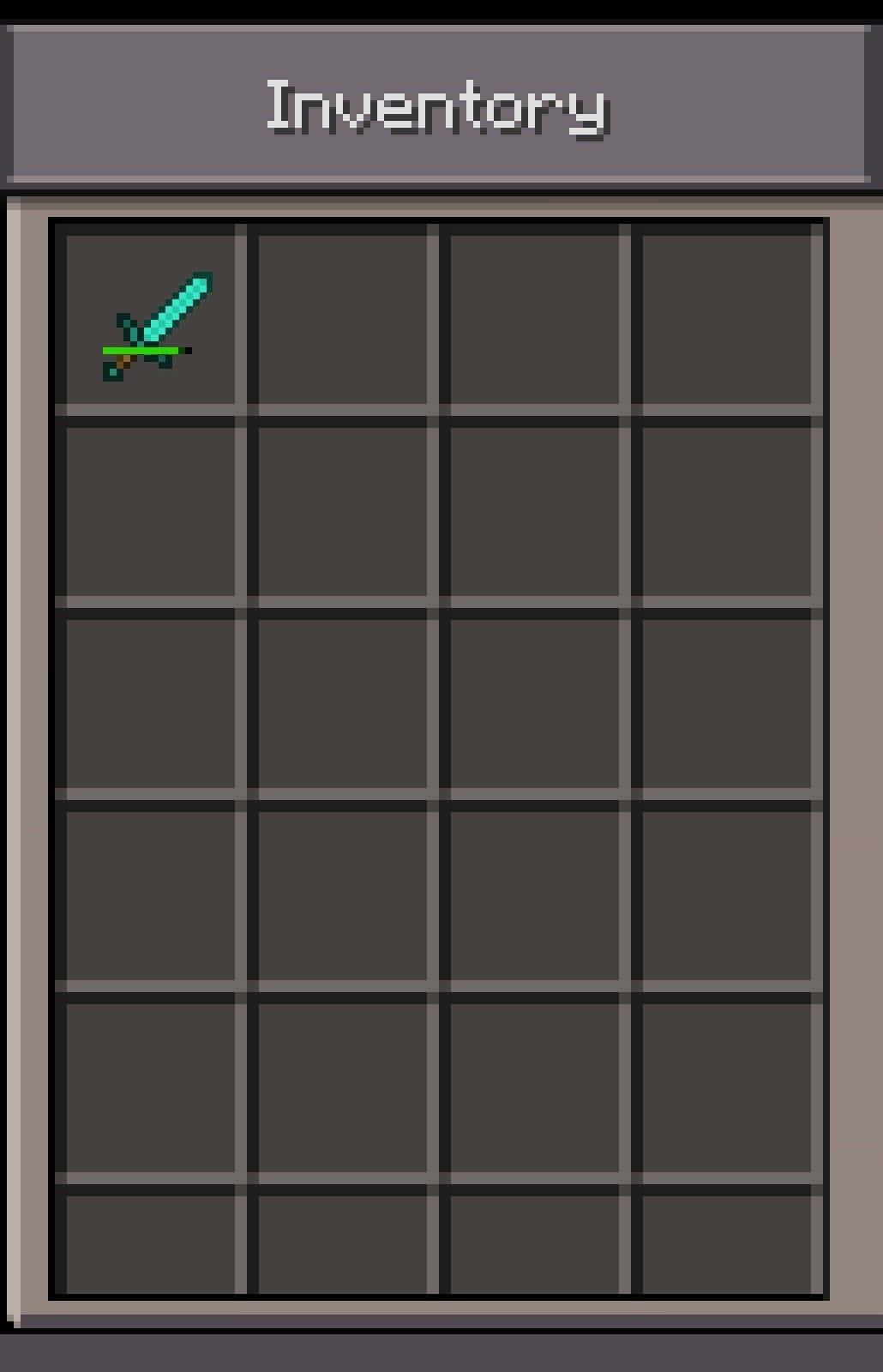 Minecraft, inventory screen, diamond sword, HD Phone Wallpaper