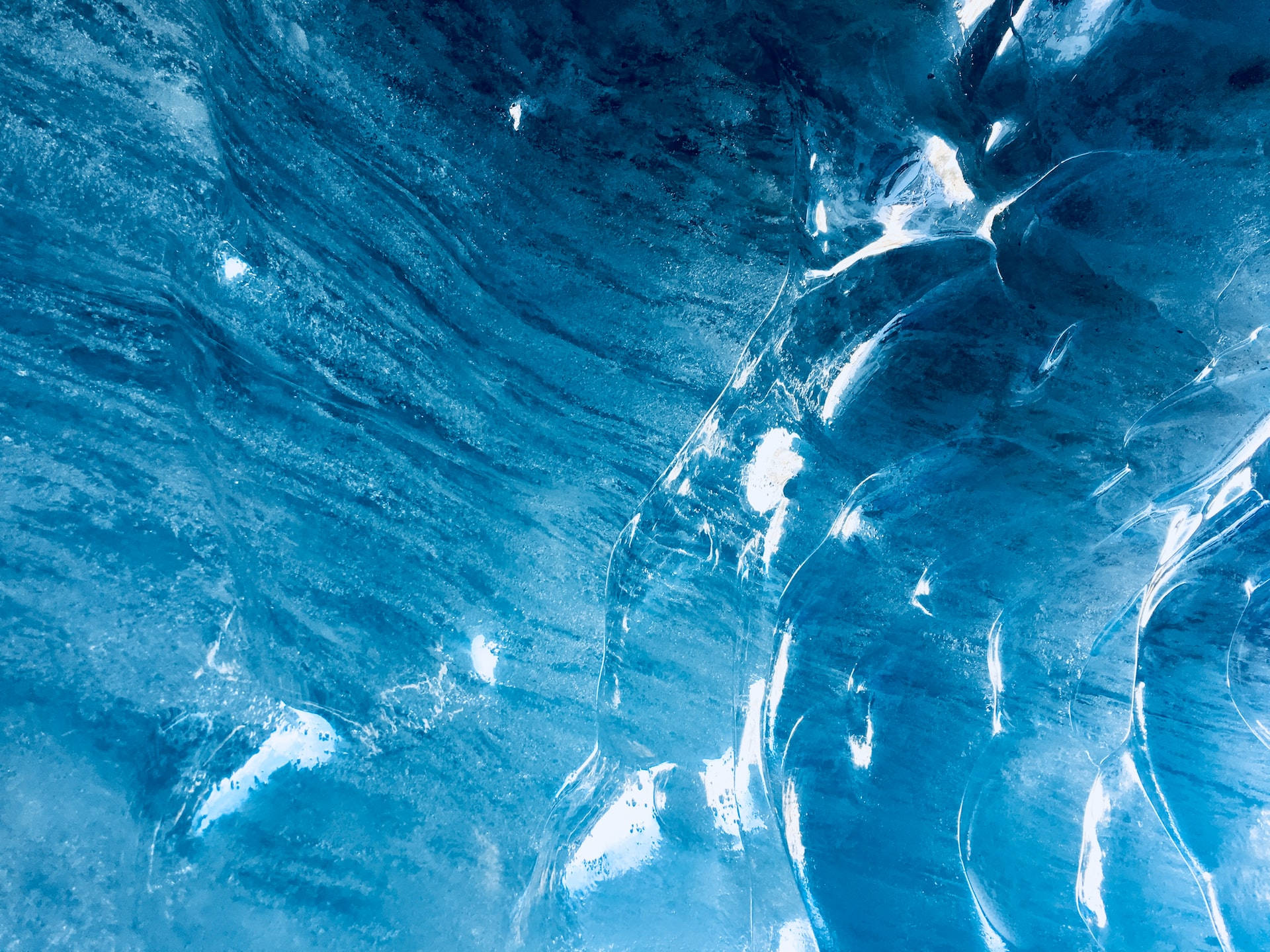 Moving Water Streaks, blue ice, translucent ridges, Full HD Desktop Wallpaper