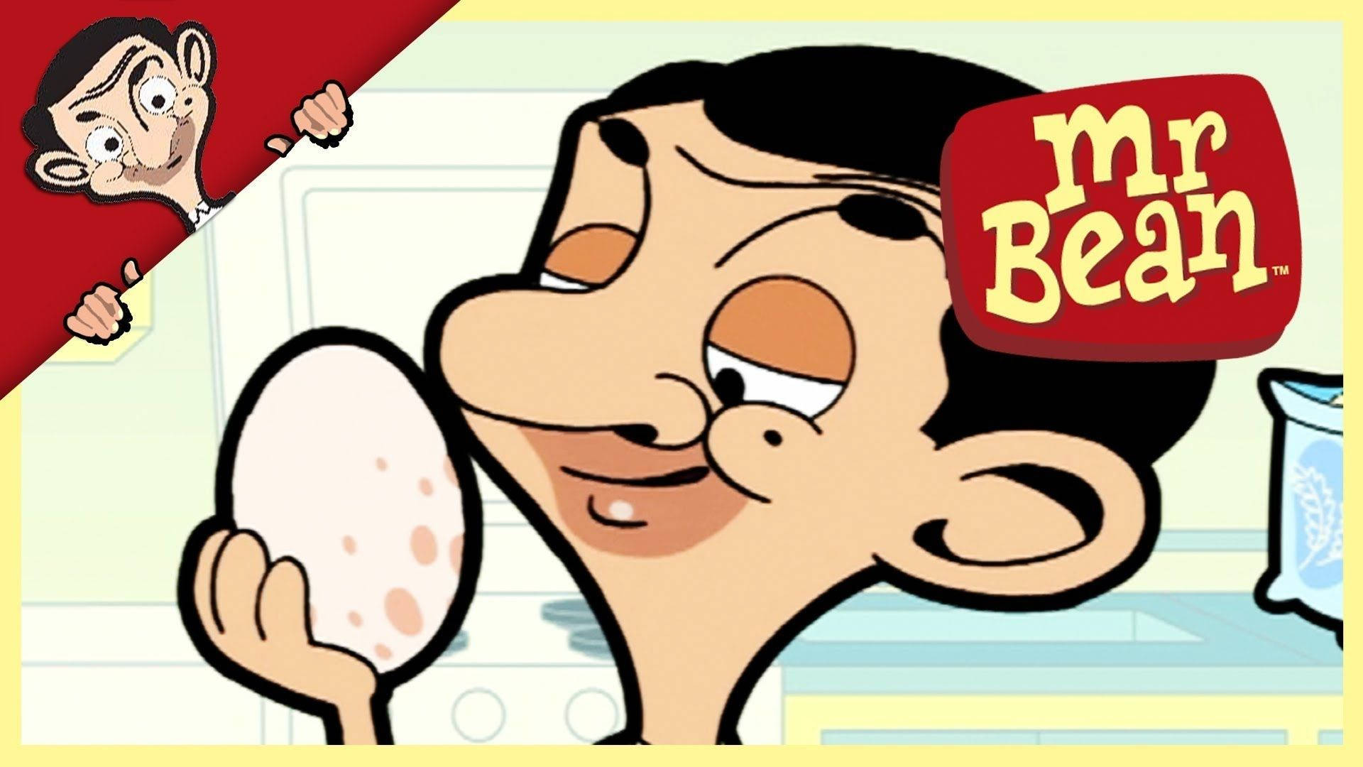 Mr Bean, egg, mischievous grin, Full HD Desktop Wallpaper
