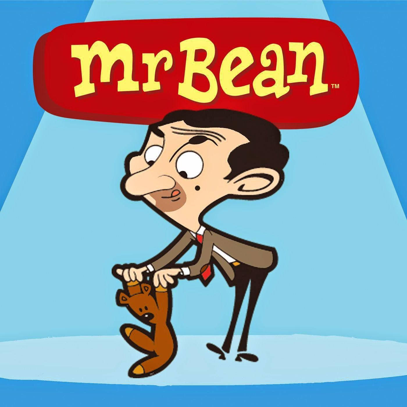 Mr Bean Cartoon, teddy bear, brown suit, HD Desktop Wallpaper