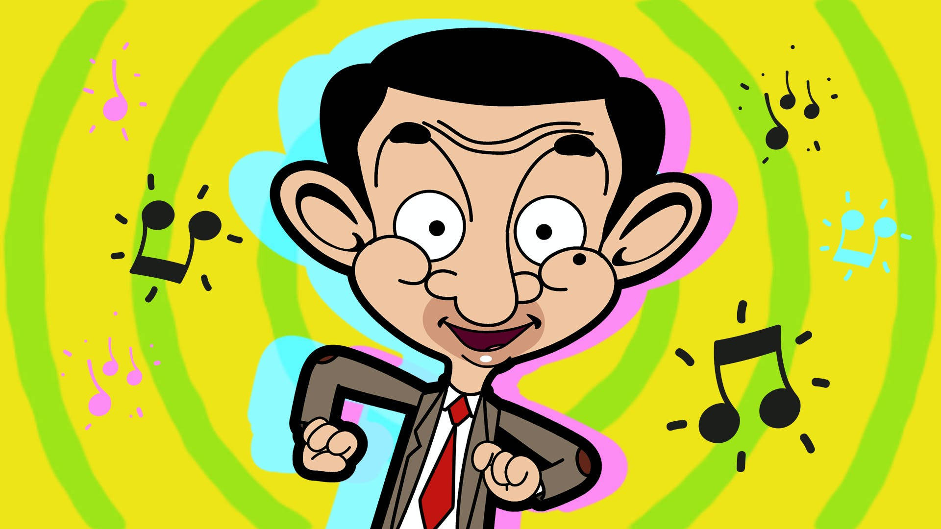 Mr Bean, cartoon, dancing, Full HD Desktop Wallpaper