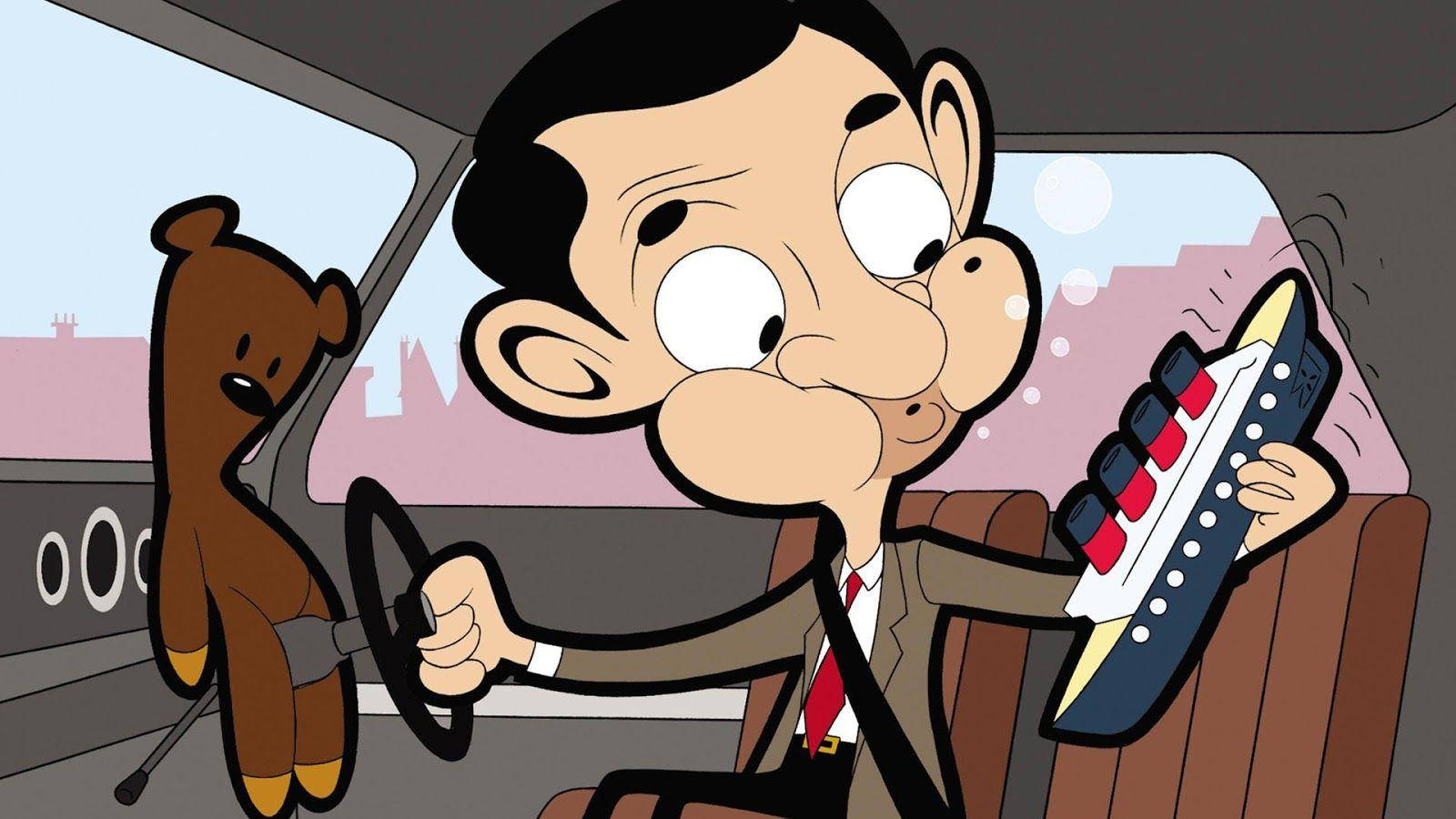 Mr Bean, toy boat, teddy bear, HD Desktop Wallpaper