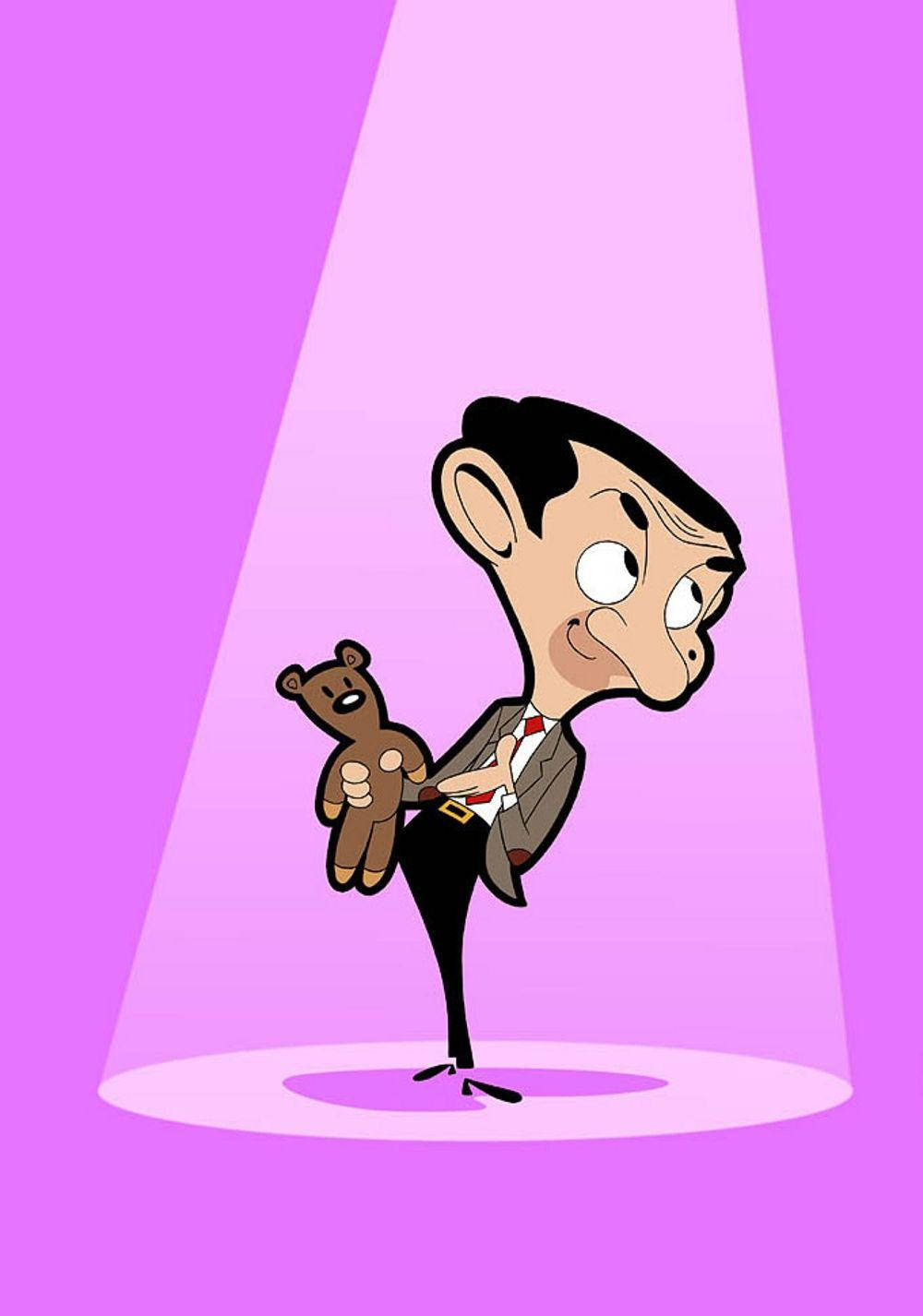 Mr Bean, teddy bear, spotlight, HD Phone Wallpaper