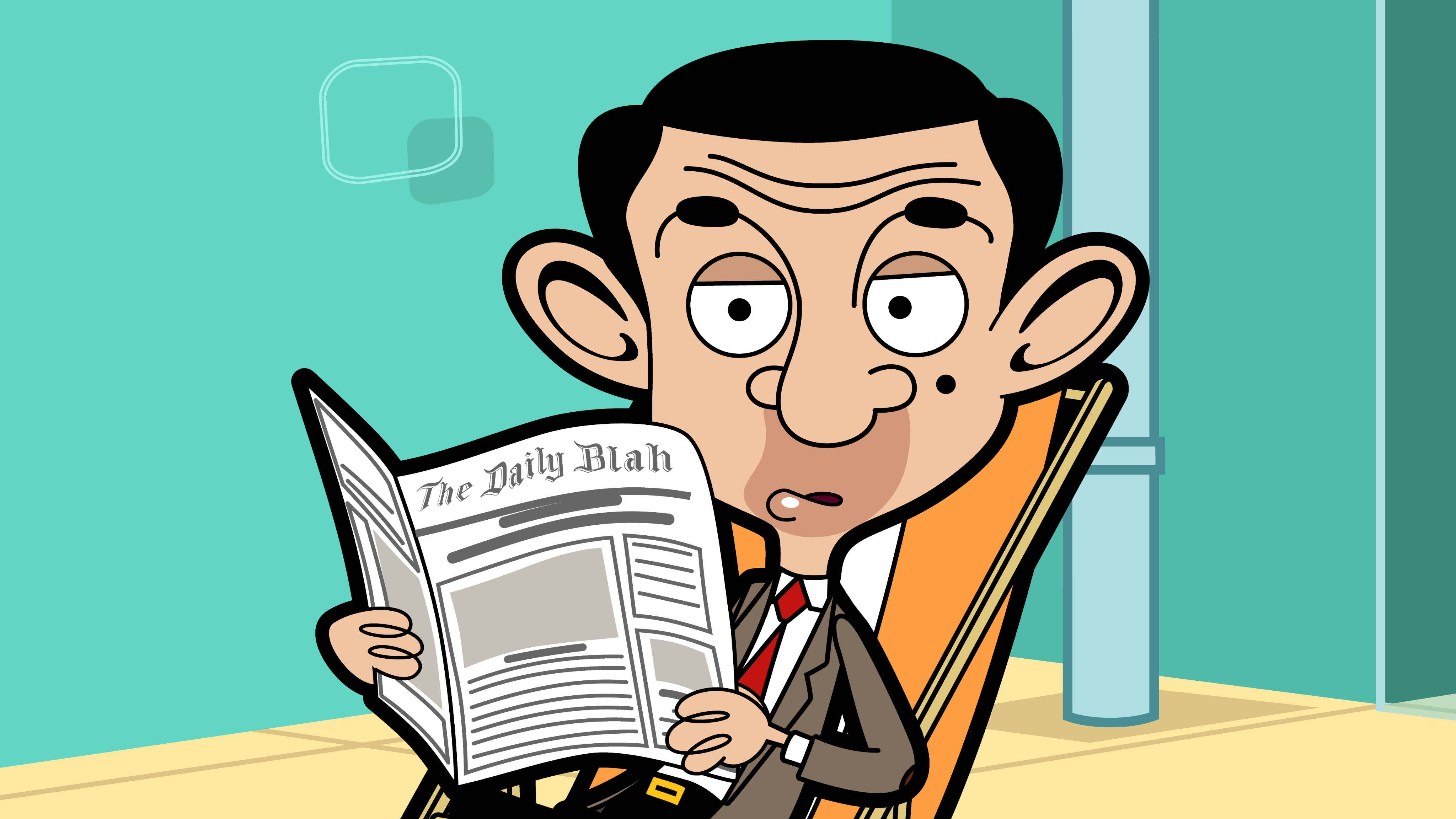 Mr Bean, The Daily Blah, newspaper, 4K Desktop Wallpaper