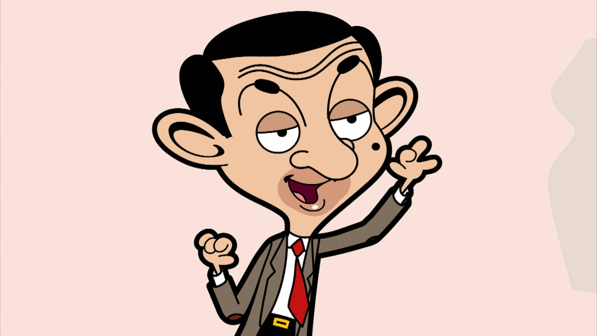 Mr Bean, suit, red tie, Full HD Desktop Wallpaper