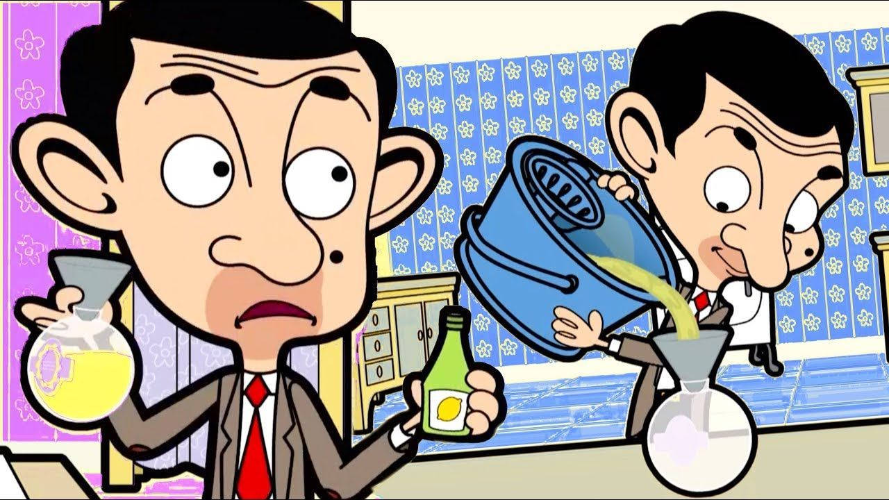 Mr Bean, cartoon, mad scientist, HD Desktop Wallpaper