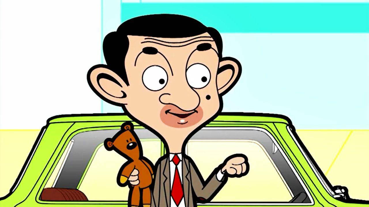 Mr Bean, cartoon character, teddy bear, HD Desktop Wallpaper