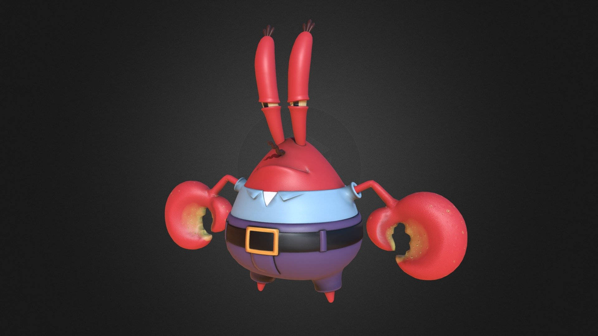 Mr. Krabs, red crab, boxing gloves, Full HD Desktop Wallpaper