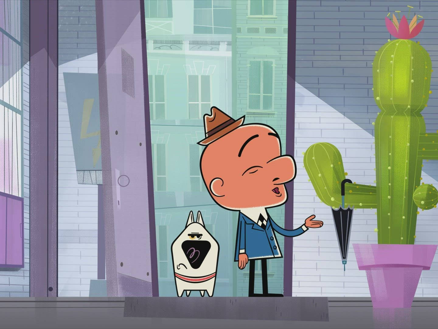 Mr Magoo, cactus, umbrella, HD Desktop Wallpaper