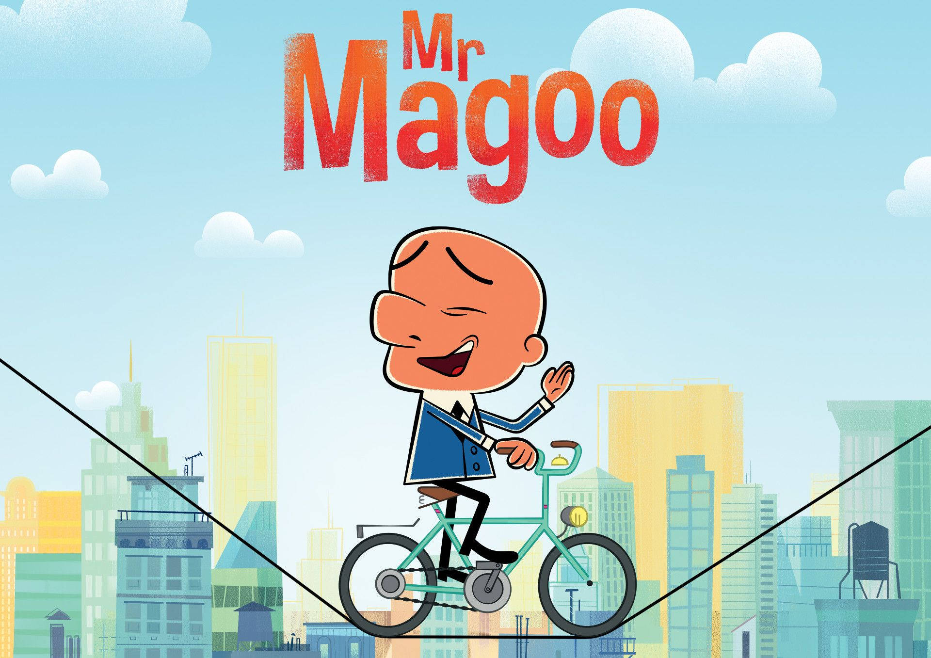 Mr. Magoo, bicycle, tightrope, Full HD Desktop Wallpaper
