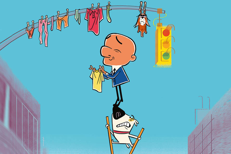 Mr Magoo, suit, dog, SD Desktop Wallpaper