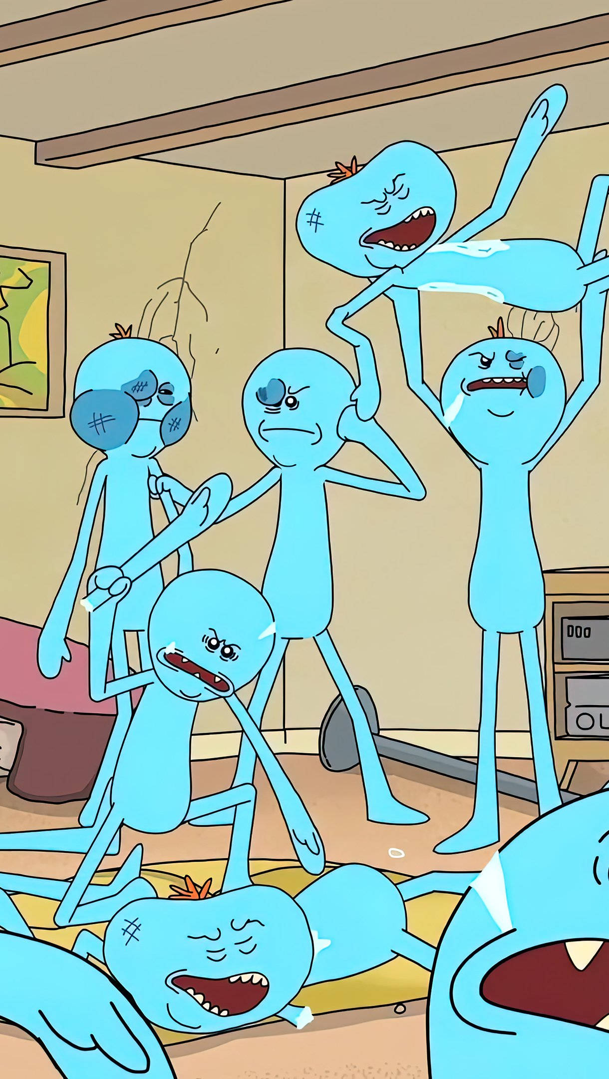 Mr Meeseeks, blue, cartoon characters, Full HD Phone Wallpaper