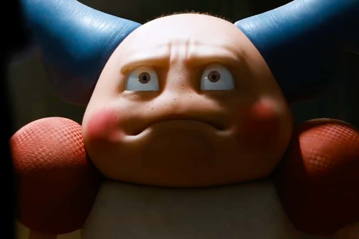 Mr. Mime, blue-horned, wide eyes, SD Desktop Wallpaper