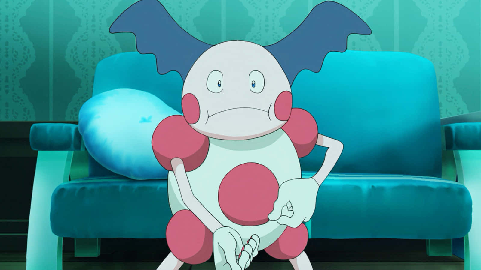Mr. Mime, anime, pink and white, HD Desktop Wallpaper