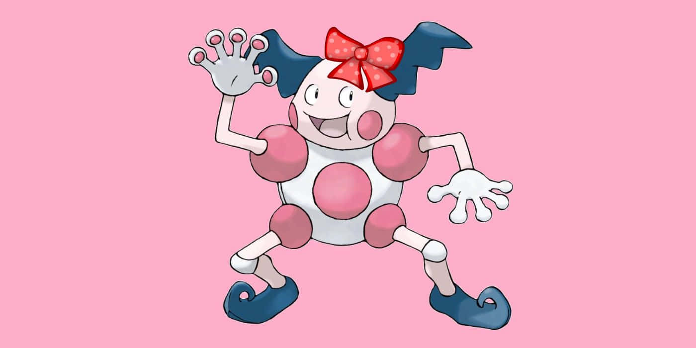 Mr. Mime, pink spots, blue hair, HD Desktop Wallpaper