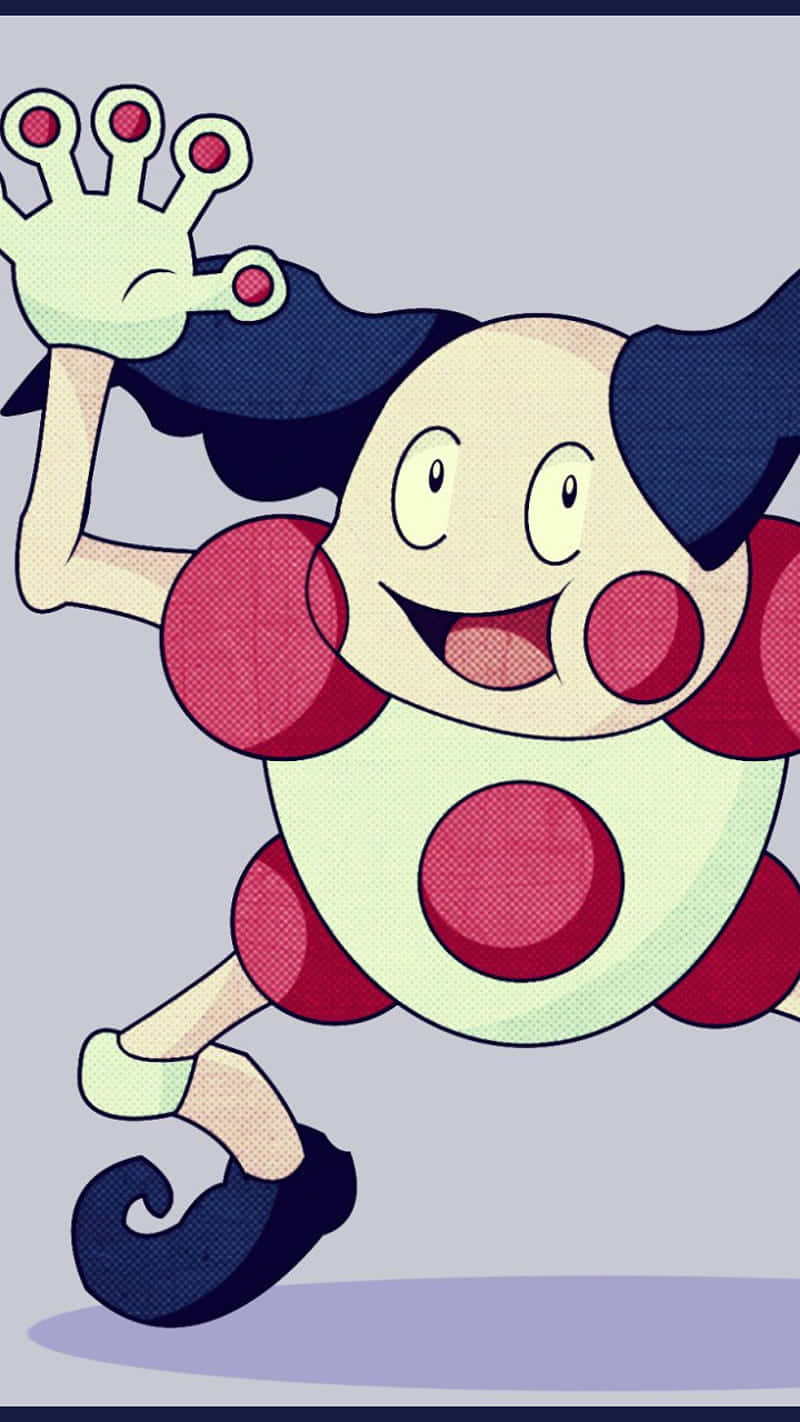 Mr. Mime, vintage filter, red spots, HD Phone Wallpaper