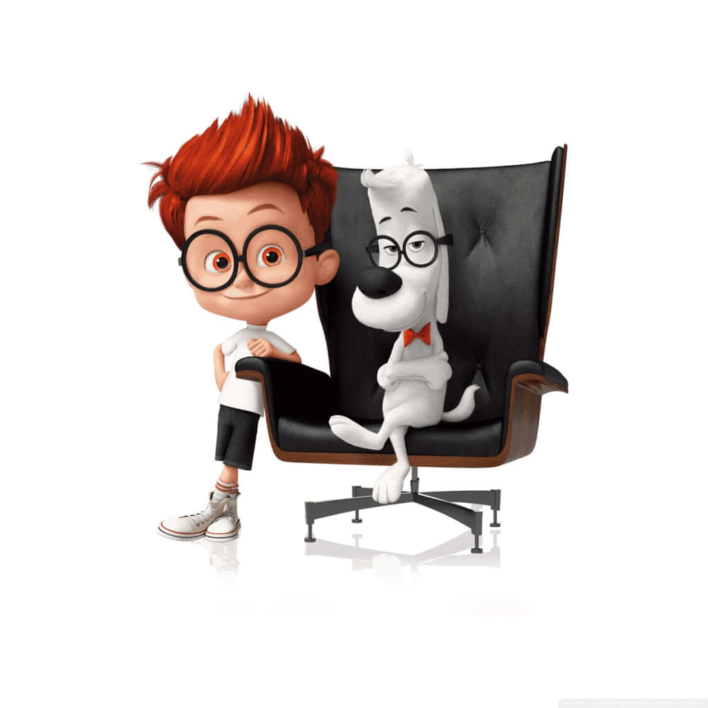 Mr Peabody & Sherman, white dog in a bowtie, red-haired boy in glasses, SD Desktop Wallpaper