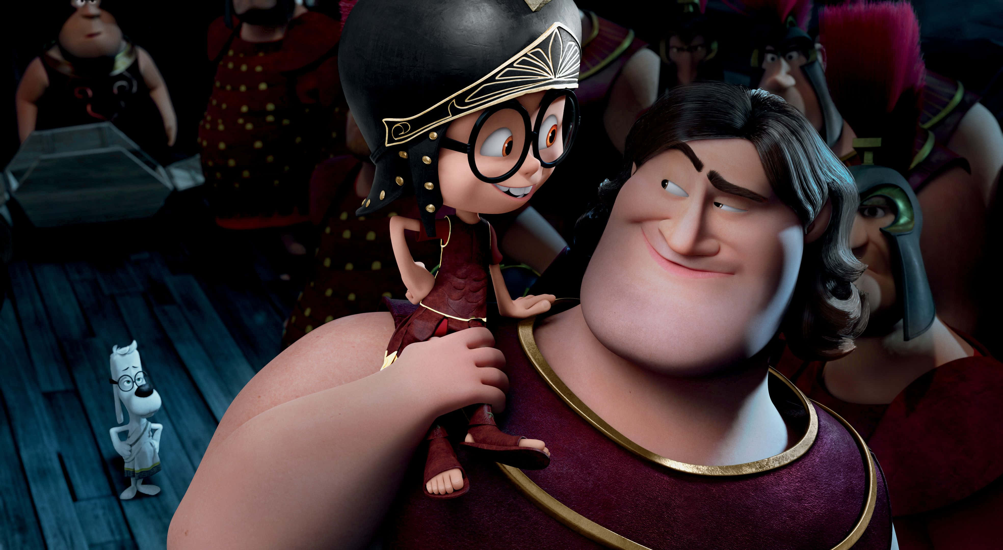 Mr Peabody & Sherman, Roman armor, dark arena, 4K Desktop Wallpaper
