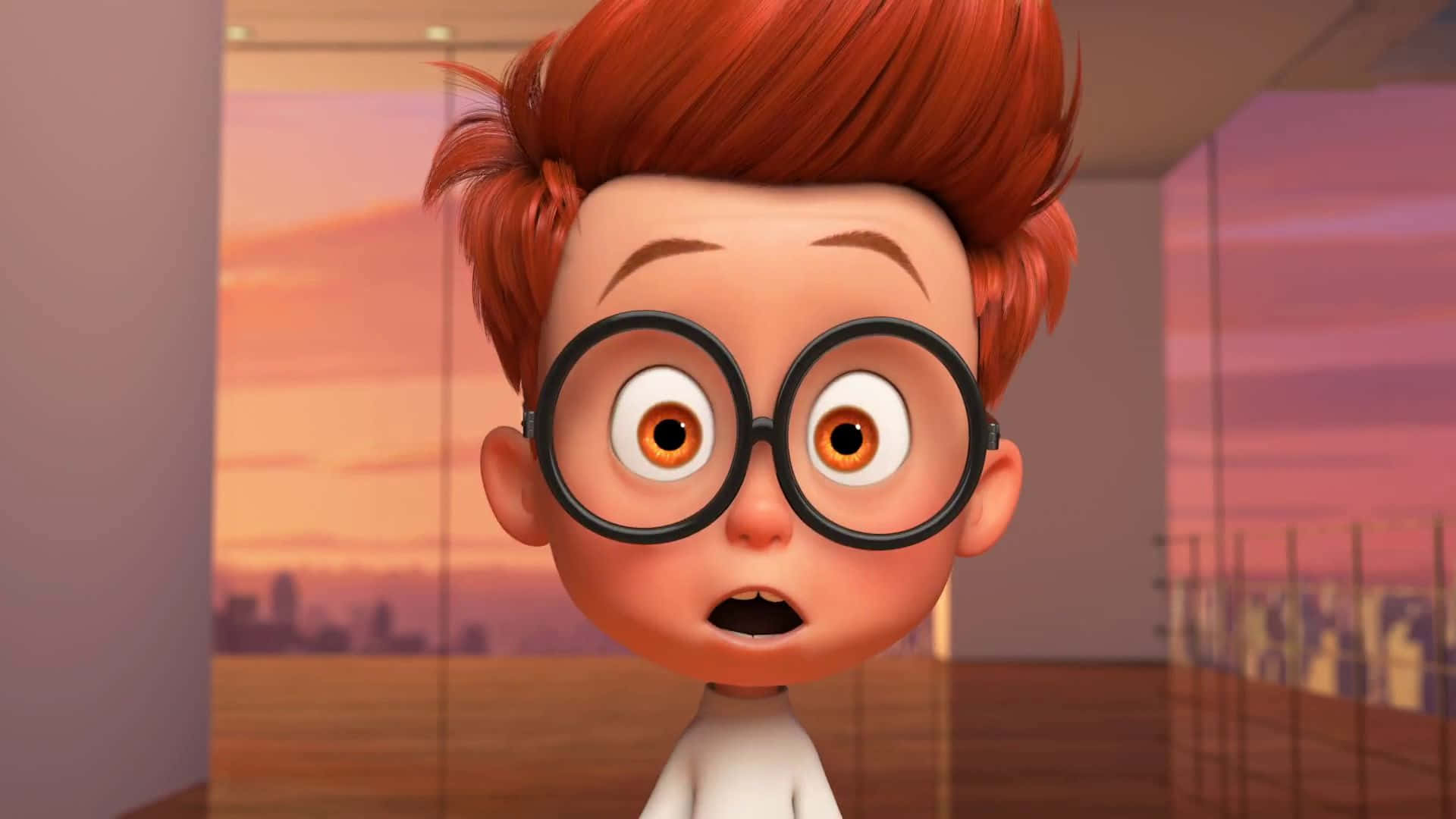 Sherman, red hair, round glasses, Full HD Desktop Wallpaper