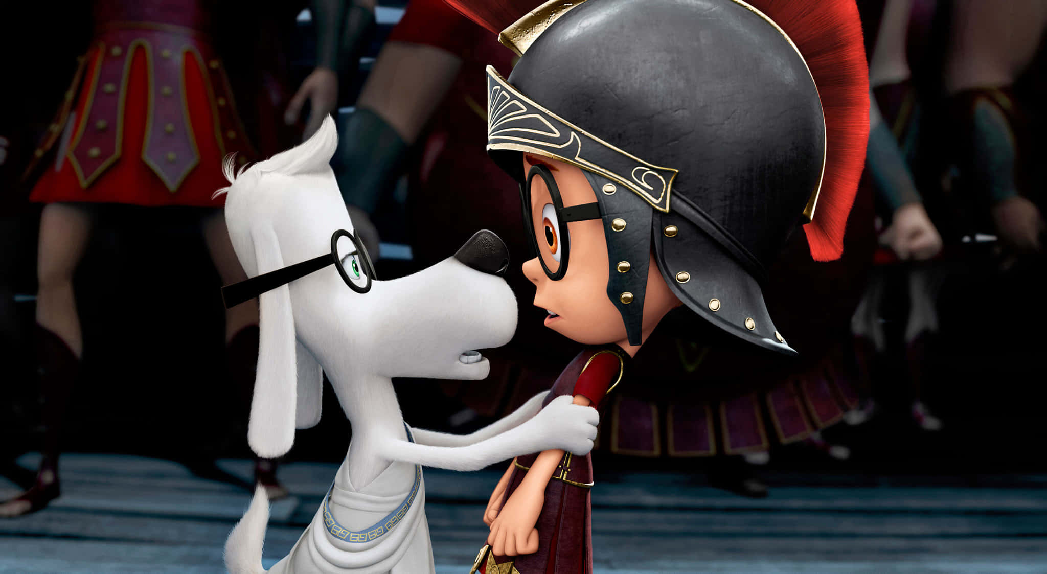Mr Peabody, Sherman, Roman helmet, Full HD Desktop Wallpaper