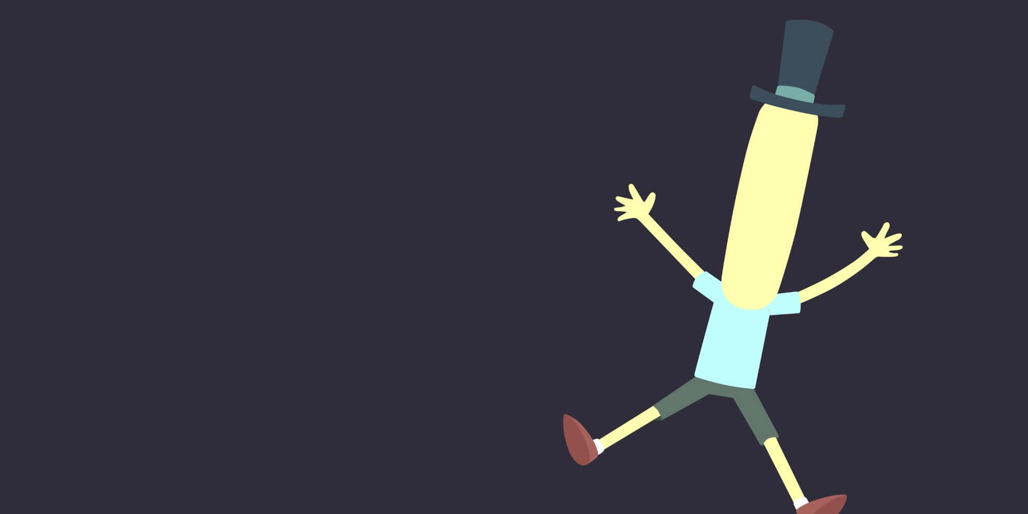 Mr. Poopybutthole, top hat, blue shirt, Full HD Desktop Wallpaper