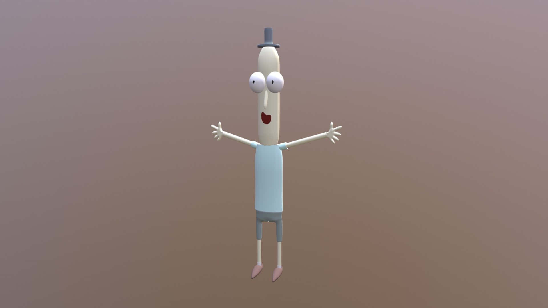 Mr Poopybutthole, long neck, top hat, Full HD Desktop Wallpaper