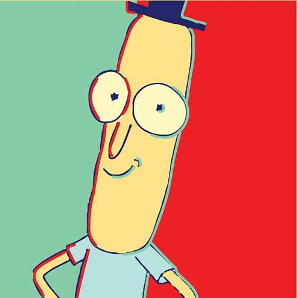 Mr. Poopybutthole, long yellow face, big round eyes, SD Desktop Wallpaper