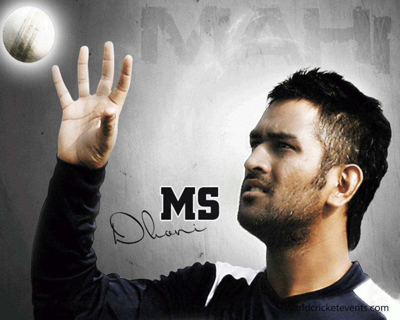MS Dhoni, cricket ball, glowing, HD Desktop Wallpaper