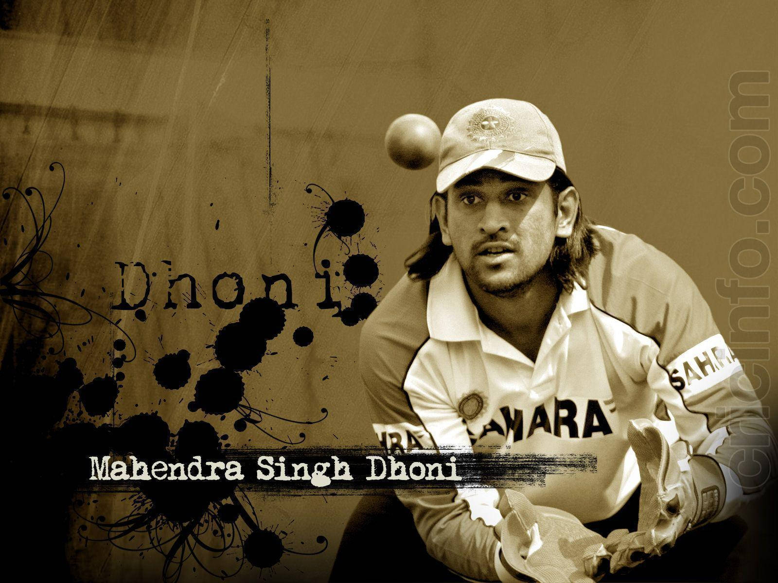 Ms Dhoni, sepia toned, cricket gear, HD Desktop Wallpaper
