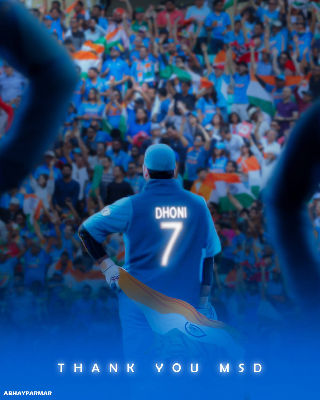 Ms Dhoni, blue jersey, number 7, HD Phone Wallpaper