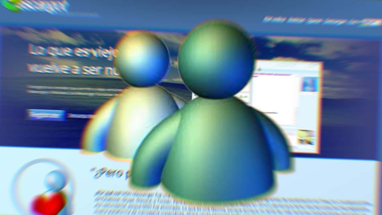 MSN, glossy 3d-rendered human figures, blurred webpage, HD Desktop Wallpaper