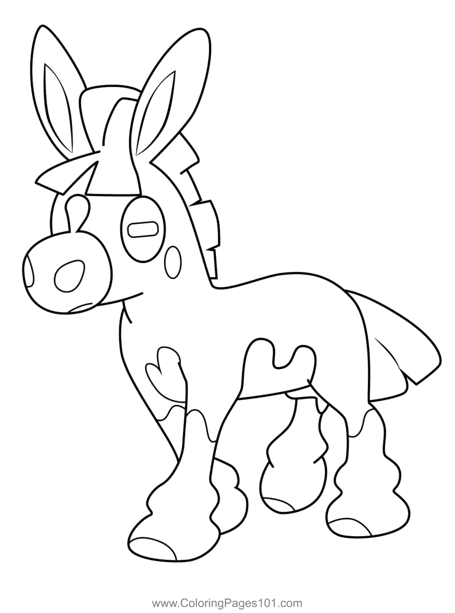Mudbray, black outline, white background, SD Phone Wallpaper