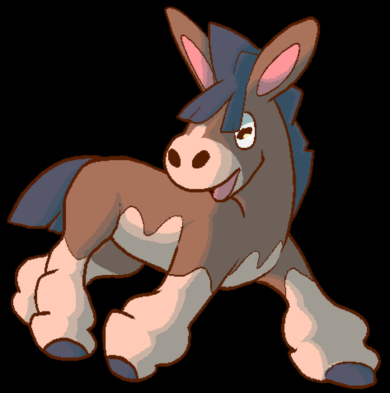 Mudbray, blue mane, pink inner ears, HD Phone Wallpaper