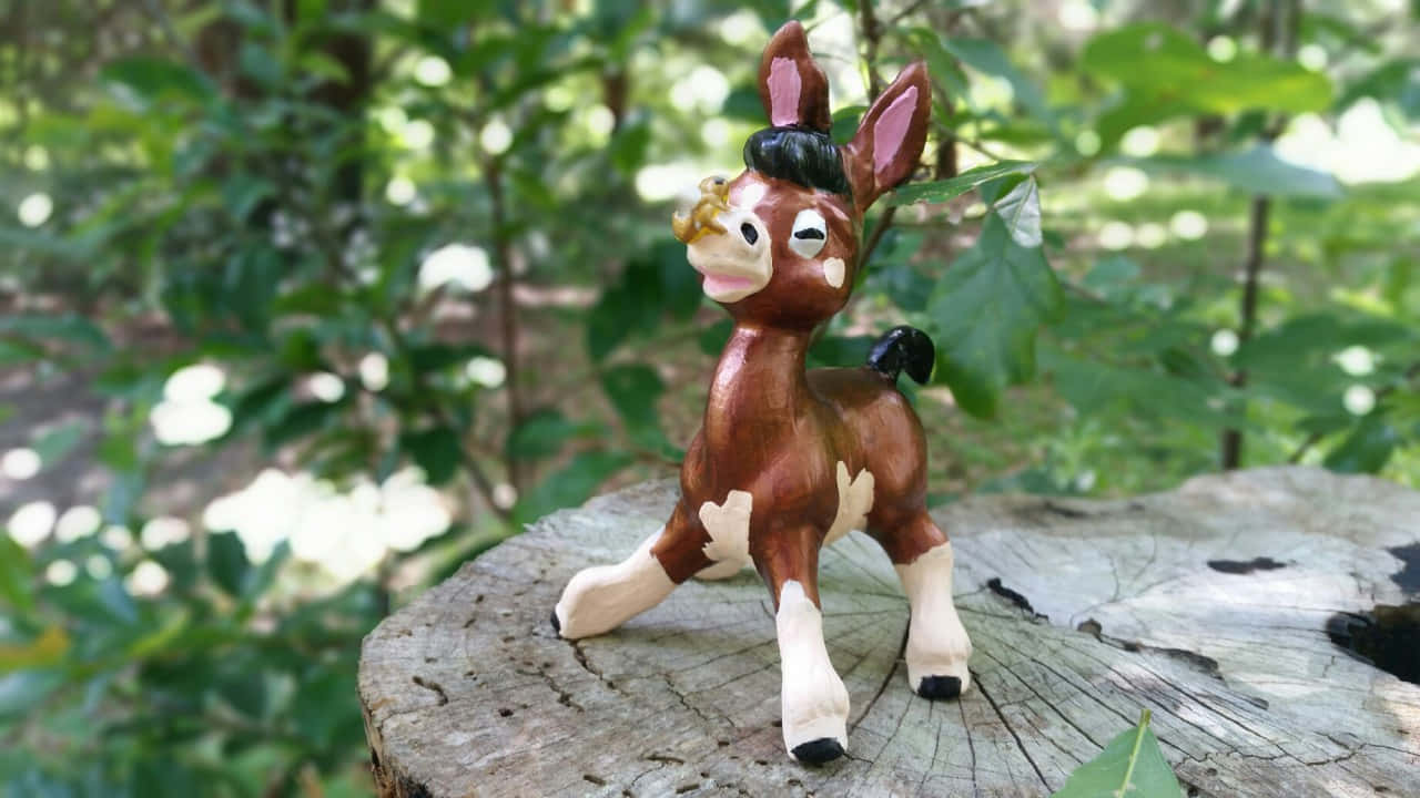 Mudbray, brown and white ceramic foal figurine, black mohawk, HD Desktop Wallpaper