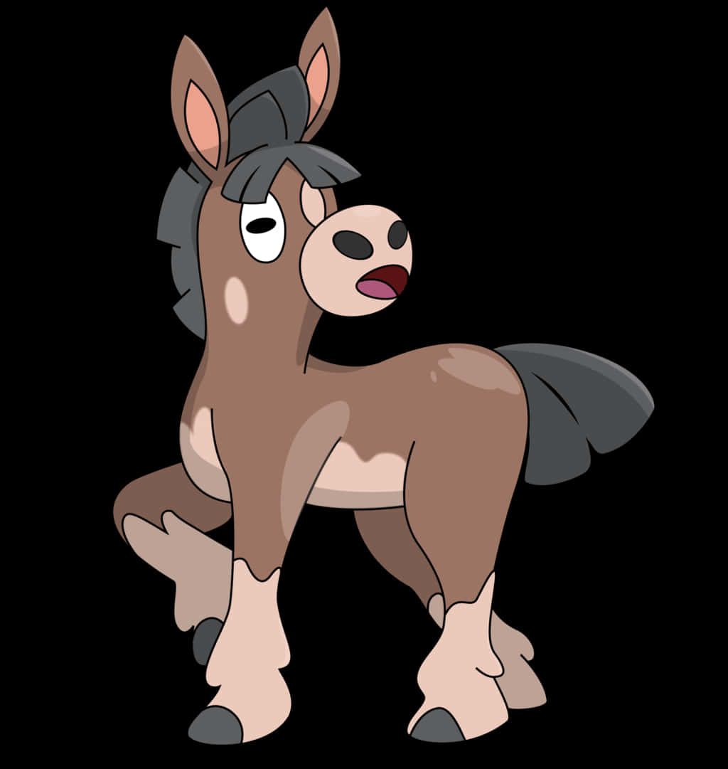 Mudbray, brown coat, gray mane, SD Phone Wallpaper