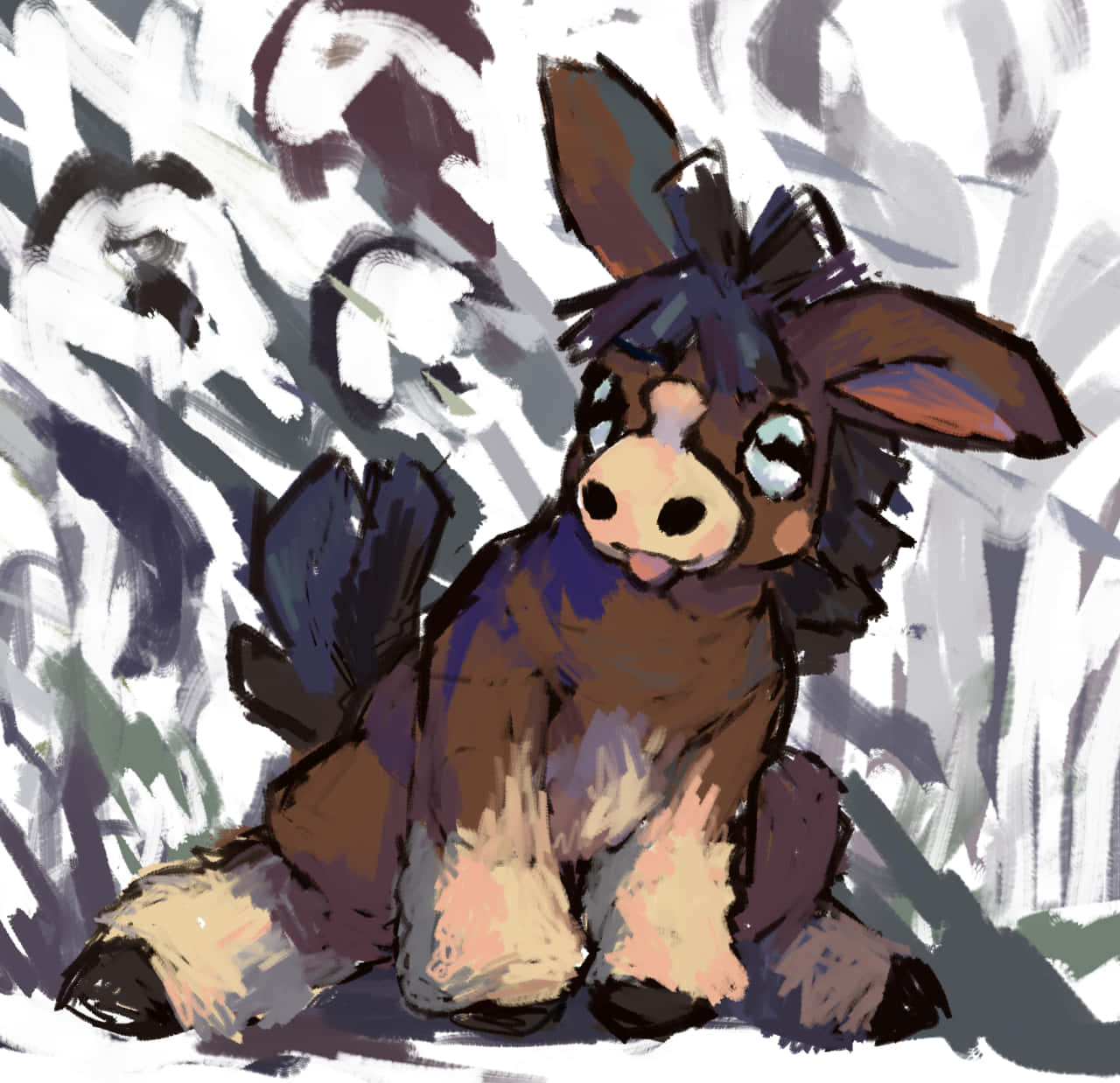 Mudbray, brown, big eyes, HD Desktop Wallpaper