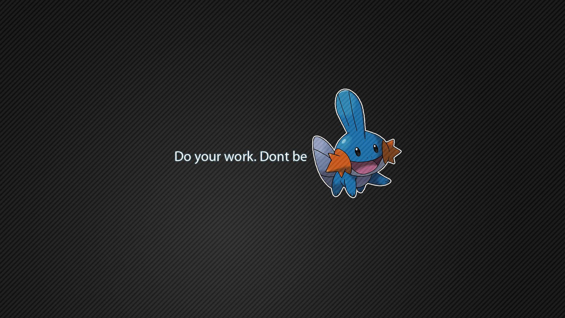 Mudkip, blue cartoon frog, orange fins, Full HD Desktop Wallpaper